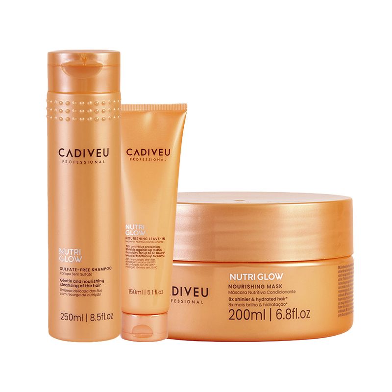 Kit-Cadiveu-Nutri-Glow---Shampoo-250-ml---Mascara-de-Nutricao-200-ml---Leave-in-150-ml-Vitrine