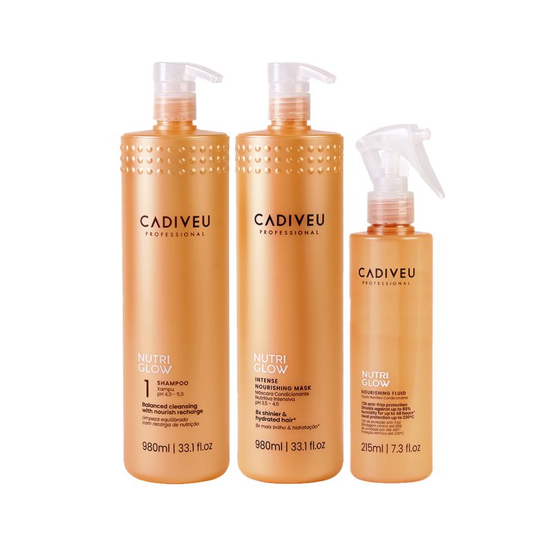 Kit-Cadiveu-Nutri-Glow---Shampoo-1000-ml---Mascara-de-Nutricao-980-ml---Leave-in-215-ml-Vitrine