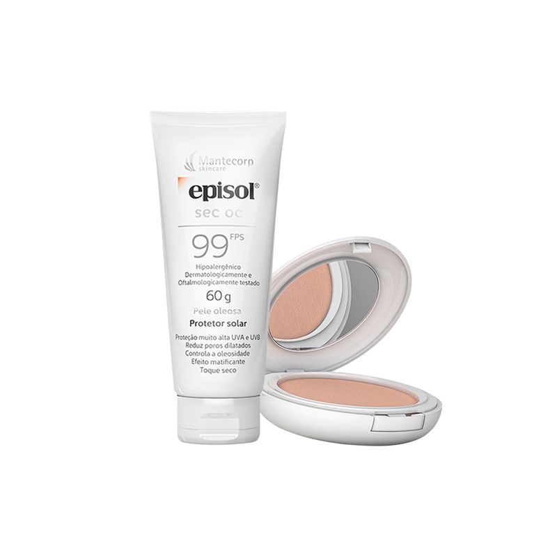 Kit-Cuidado-da-Pele-Mantecorp---Protetor-Solar-Facial-FPS-99-60-g---Protetor-Solar-em-Po-Facial-FPS-50-Extra-Clara-10-g-Vitrine