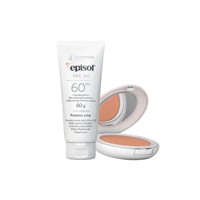 Kit-Cuidado-da-Pele-Mantecorp---Protetor-Solar-Facial-FPS-60-60-g---Protetor-Solar-em-Po-Facial-FPS-50-Morena-10-g-Vitrine
