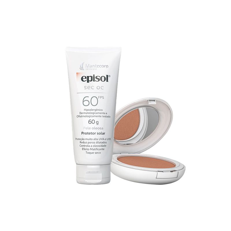 Kit-Cuidado-da-Pele-Mantecorp---Protetor-Solar-Facial-FPS-60-60-g---Protetor-Solar-em-Po-Facial-FPS-50-Morena--10-g-Vitrine