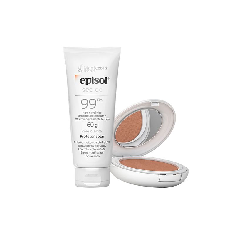 Kit-Cuidado-da-Pele-Mantecorp---Protetor-Solar-Facial-FPS-99-60-g---Protetor-Solar-em-Po-Facial--FPS-50-Morena--10-g-Vitrine