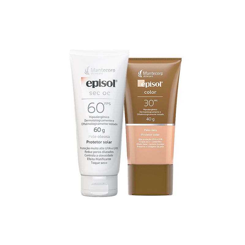 Kit-Cuidado-da-Pele-Mantecorp---Protetor-Solar-Facial-FPS-60-60-g---Protetor-Solar-Facial-FPS-30-Clara-40-g-Vitrine