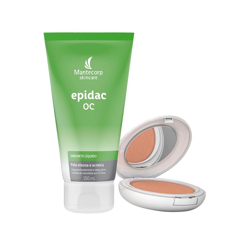 -Kit-Antioleosidade-Mantecorp---Sabonete-Liquido-Facial-150-ml---Protetor-Solar-em-Po-Facial-FPS-50-Morena-10-g-Vitrine