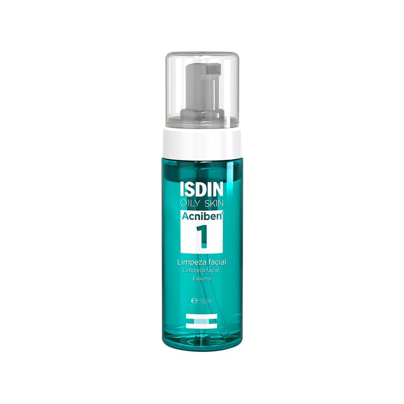 Kit-Isdin-Oily-Skin-Acniben---Espuma-Facial-de-Limpeza-150-ml---Spray-Corporal-150-ml-Frasco-Espuma
