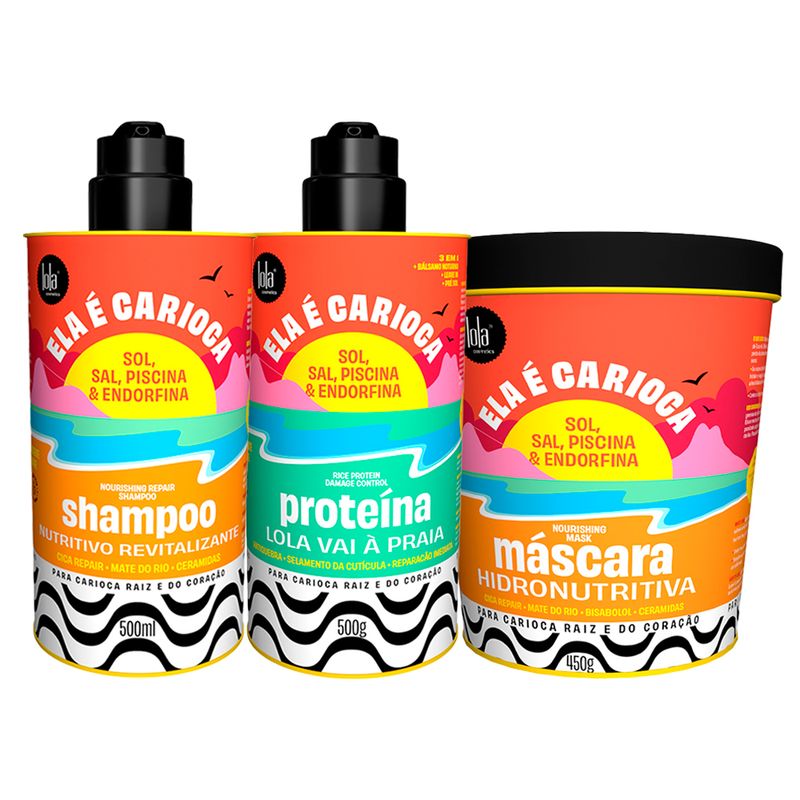 Kit-Lola-Ela-E-Carioca---Proteina-3-Em-1-500-G---Shampoo-500-Ml---Mascara-450-G-Vitrine