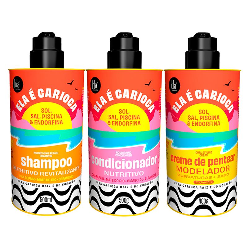 Kit-Lola-Ela-E-Carioca---Shampoo-500-Ml---Condicionador--500-G---Creme-De-Pentear-3abc-480-G-Vitrine