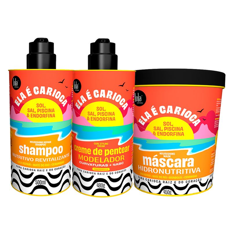 Kit-Lola-Ela-E-Carioca---Shampoo-500-Ml---Mascara-450-G---Creme-De-Pentear--4abc-480-G-Vitrine