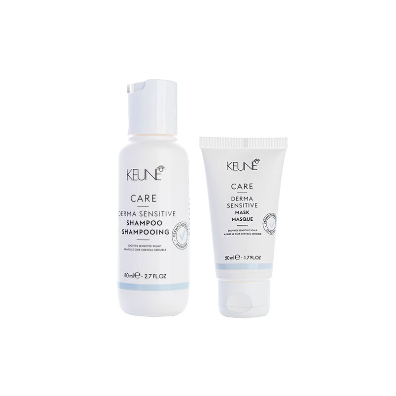 Kit-Capilar-Keune-Derma-Sensitive---Shampoo-80-ml---Mascara-de-Hidratacao-50-ml-Vitrine