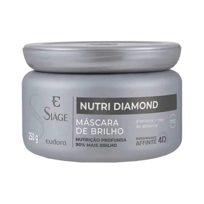 Kit-Eudora-Siage-Nutri-Diamond-4D---Shampoo-250-ml---Condicionador-200-ml---Mascara-de-Nutricao-250-g-Frasco-Mascara