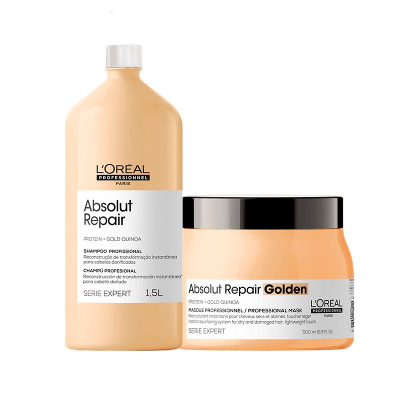 Kit-L-Oreal-Professionnel-Serie-Expert-Absolut-Repair-Gold-Quinoa-–-Shampoo-1500-ml---Mascara-500-g-Vitrine
