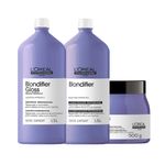 Kit-L-Oreal-Professionnel-Serie-Expert-Blondifier-Gloss--–-Shampoo-1500-ml---Condicionador-1500-ml---Mascara-500-g-Vitrine