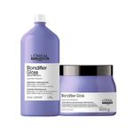 Kit-L-Oreal-Professionnel-Serie-Expert-Blondifier-Gloss-–-Shampoo-1500-ml---Mascara-500-g-Vitrine