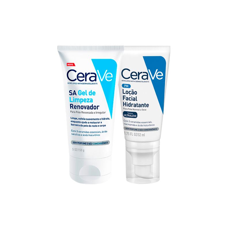 Kit-Cuidado-Facial-CeraVe--Gel-Facial-de-Limpeza-150-g---Locao-Hidratante-52-ml-Vitrine