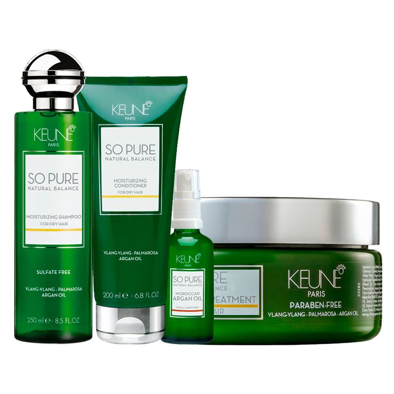 Kit-Keune-So-Pure---Shampoo-250-ml---Condicionador-200-ml---Mascara-Capilar-Intensiva-200-ml---Oleo-de-Argan-Capilar-45-ml-Vitrine