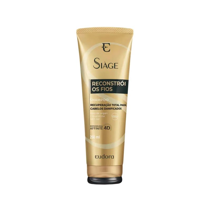 Kit-Eudora-Siage-Reconstroi-os-Fios-4D---Shampoo-250-ml---Condicionador-200-ml---Mascara-de-Reconstrucao-250-g-Frasco-Shampoo