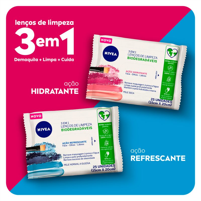 Lenco-de-Limpeza-e-Demaquilante-Refrescante-Nivea-3-em-1-25-Unidades-Linha