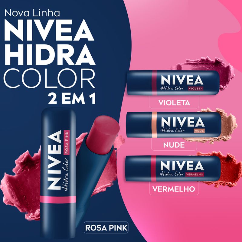 Hidratante-Labial-2-em-1-Cremoso-Nivea-Hidra-Color-Rosa-Pink-48-g-Linha
