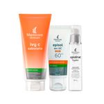 Kit-Facial-Mantecorp---Protetor-Solar-FPS-60-Medio-60-ml---Sabonete-Liquido-200-ml---Gel-Hidratante-50-ml-Vitrine