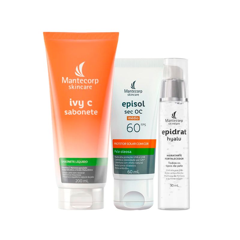 Kit-Facial-Mantecorp---Protetor-Solar-FPS-60-Medio-60-ml---Sabonete-Liquido-200-ml---Gel-Hidratante-50-ml-Vitrine