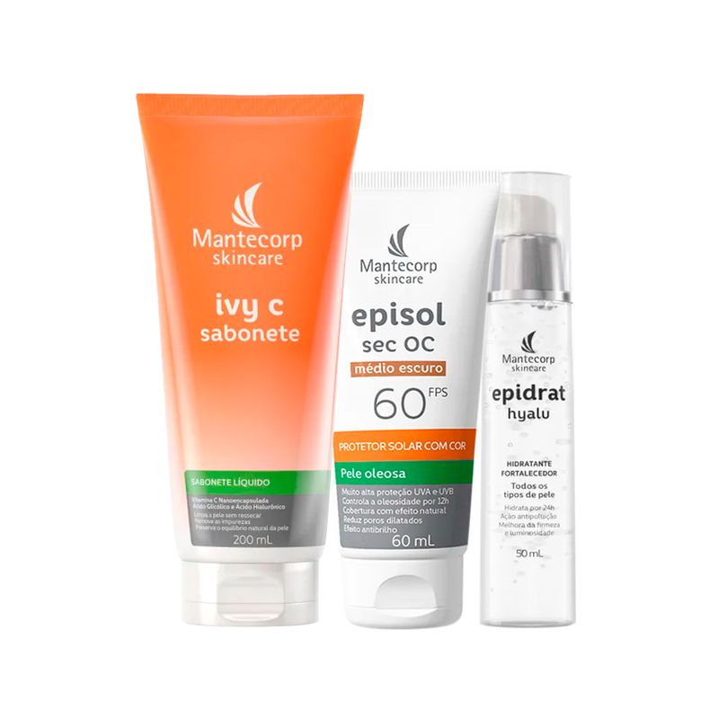 Kit-Facial-Mantecorp---Protetor-Solar-FPS-60-Medio-Escuro-60-ml---Sabonete-Liquido-200-ml---Gel-Hidratante-50-ml-Vitrine