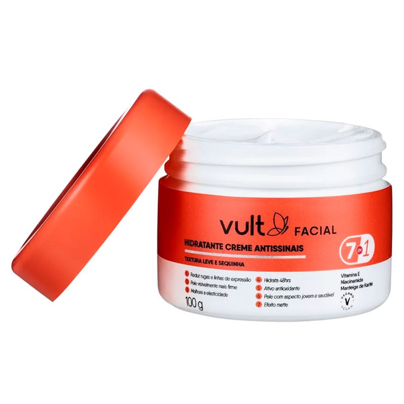 Creme-Facial-Antissinais-7-em-1-Vult-100-g-Produto-Aberto