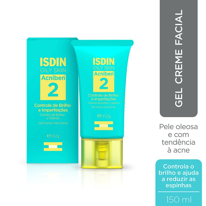Gel-Creme-Facial-Isdin-Oily-Skin-Controle-de-Brilho-Acniben-412-g-Informacoes
