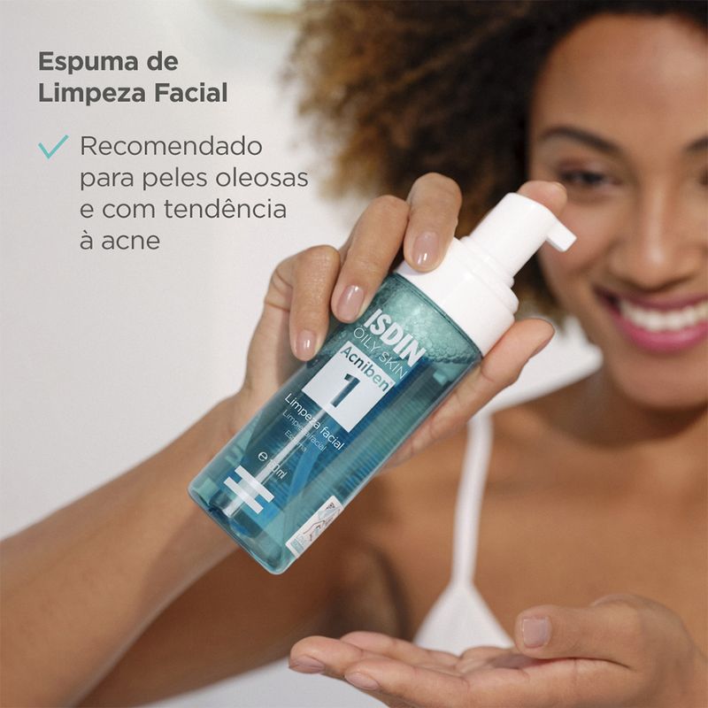 Espuma-Facial-de-Limpeza-Isdin-Oily-Skin-Acnibe-150-ml-Recomendacao