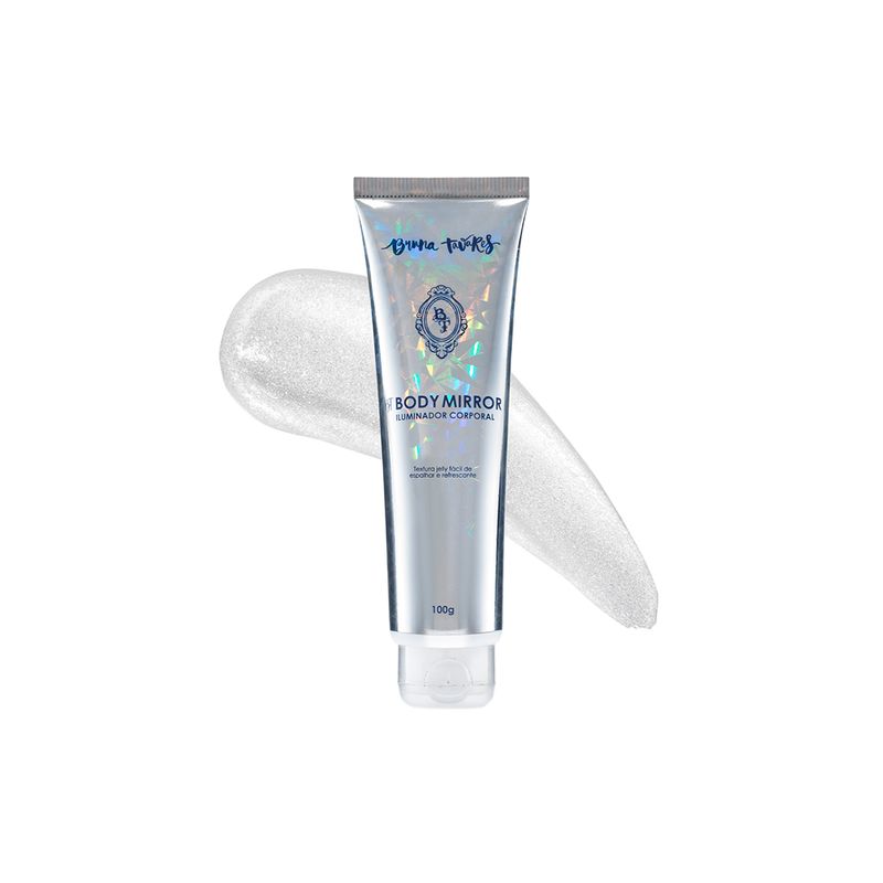 Iluminador-Corporal-Liquido-Luminoso-Bruna-Tavares-Body-Mirror-100-g-Produto-e-Textura