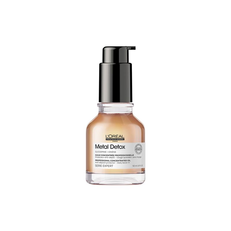 Kit-L-Oreal-Professionnel-Serie-Expert-Metal-Detox---Shampoo-300-ml---Oleo-Capilar-50-ml---Mascara-Protetora-250-g-Frasco-Oleo
