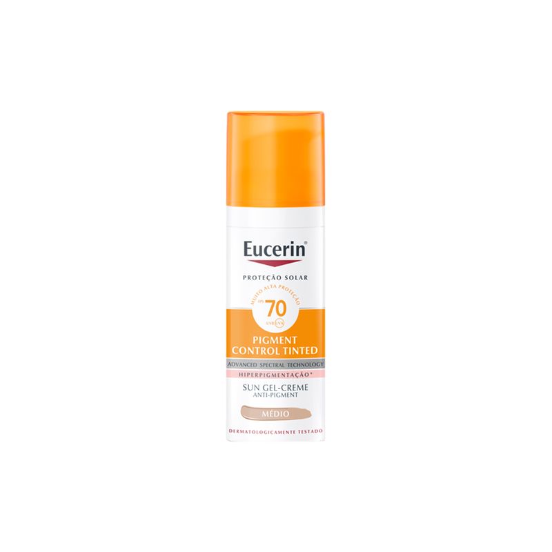 Protetor-Solar-Facial-Matte-Eucerin-Pigment-Control-Tinted-FPS-70-Media-50-ml-Vitrine
