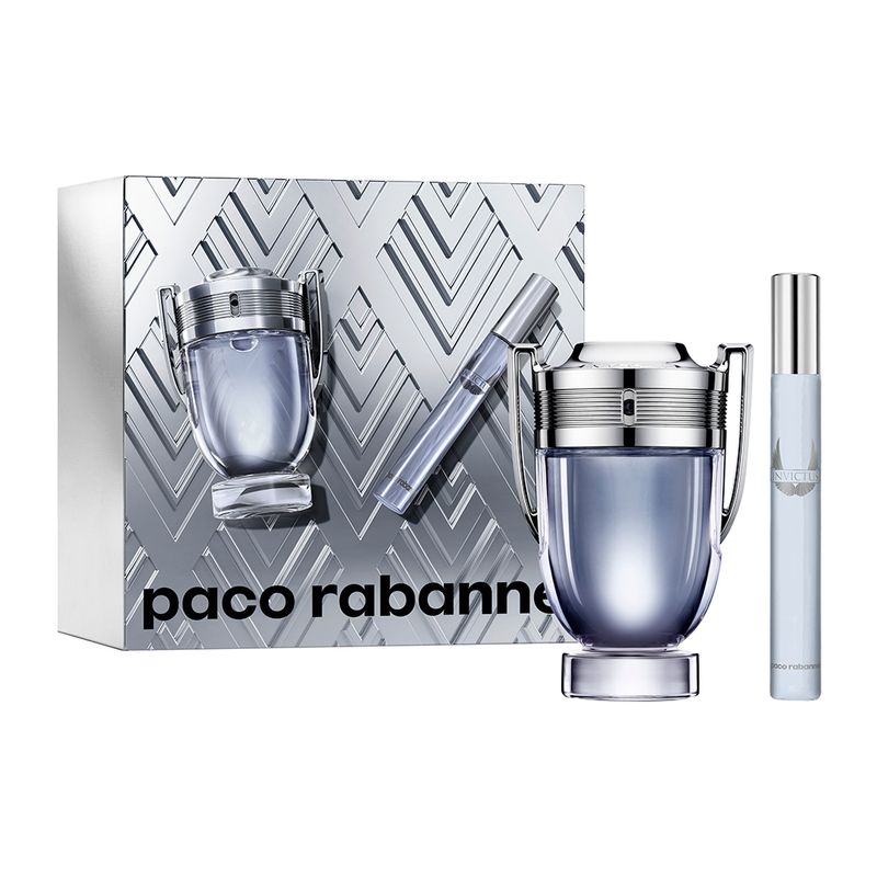 Kit-Perfume-Paco-Rabanne-Invictus-Eau-de-Toilette-Masculino-50-ml---Miniatura-10-ml-Vitrine