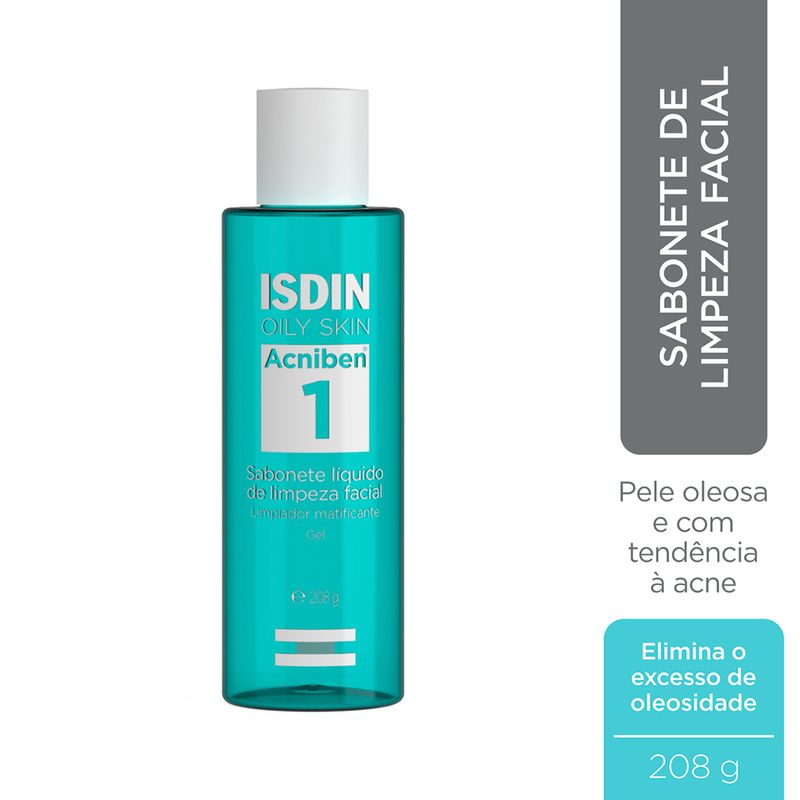 Gel-de-Limpeza-Facial-Isdin-Oily-Skin-Acniben-208-g-Selo