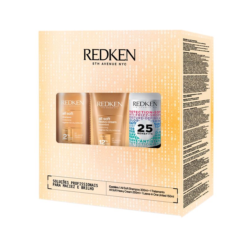 Kit-Redken-All-Soft---Leave-in-One-United-Vitrine