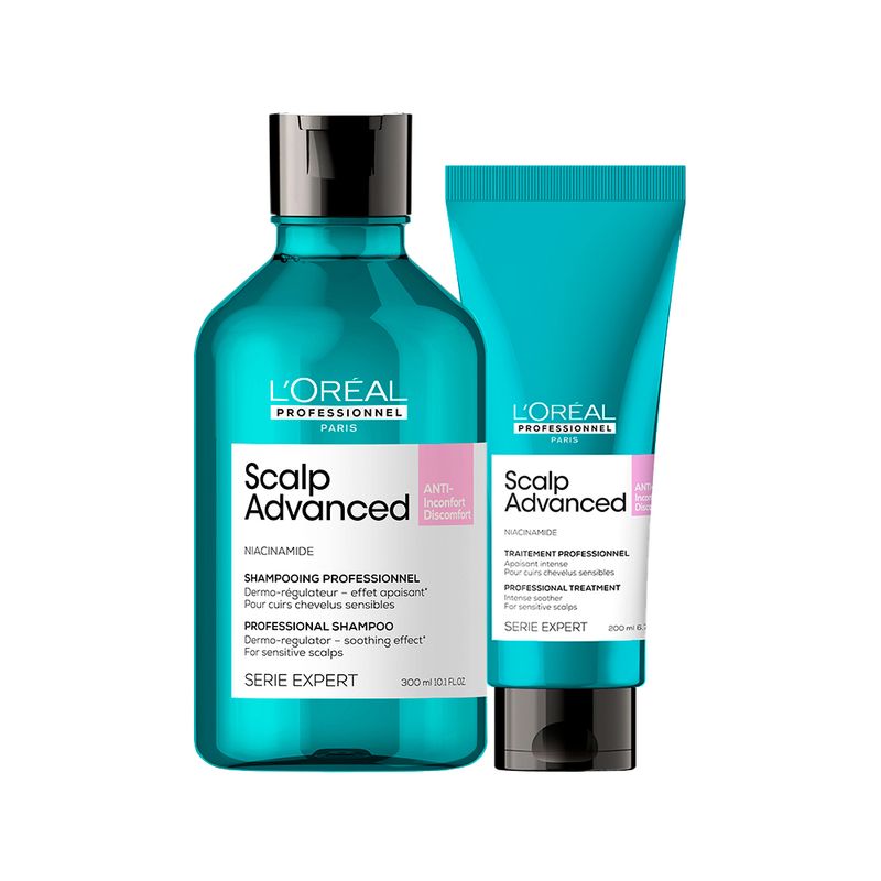 Kit-L-Oreal-Professionnel--Serie-Expert-Scalp-Advanced-–-Shampoo-300-ml---Tratamento-Calmante-Intensivo-200-ml-Vitrine