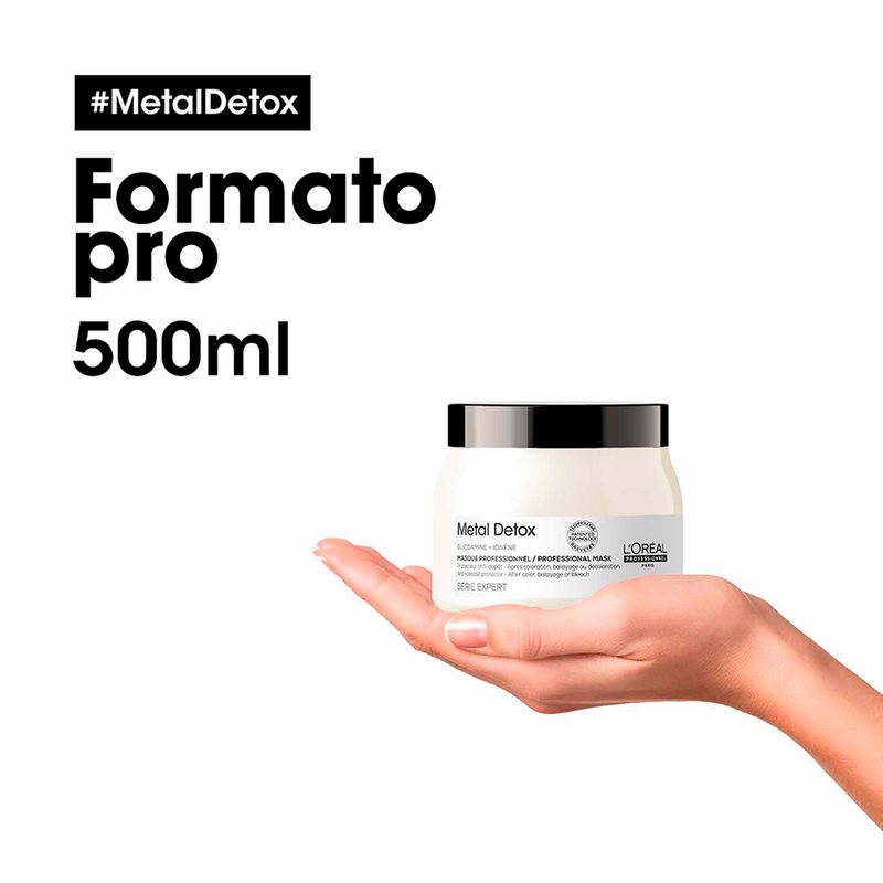 Mascara-Protetora-L-Oreal-Professionnel-Serie-Expert-Metal-Detox-500-g-Produto