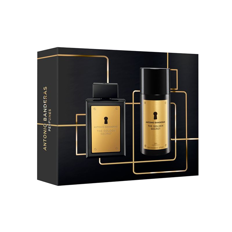 Kit-Perfume-Banderas-Golden-Secret-Masculino-Eau-de-Toilette-100-ml---Desodorante-150-ml-Vitrine