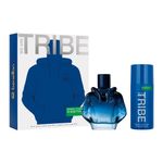 Kit-Perfume-Benetton-Tribe-Masculino-Eau-de-Toilette-90-ml---Desodorante-150-ml-Vitrine