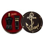 Kit-Perfume-Jean-Paul-Gaultier-Le-Male-Masculino-Eau-de-Parfum-125-ml---Gel-de-Banho-75-ml-Caixa-Aberta