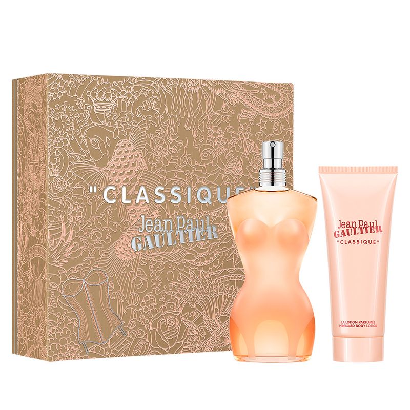 Kit-Perfume-Jean-Paul-Gaultier-Classique-Feminino-Eau-De-Toilette-50-ml---Locao-Corporal-75-ml-Vitrine