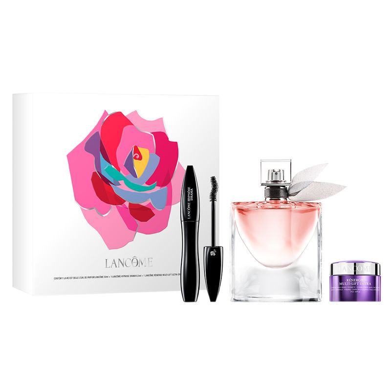 Kit-Perfume-Lancome-La-Vie-Est-Belle-Feminino-Eau-de-Parfum-100-ml---Mascara-de-Cilios-65-ml---Creme-20-ml-Vitrine