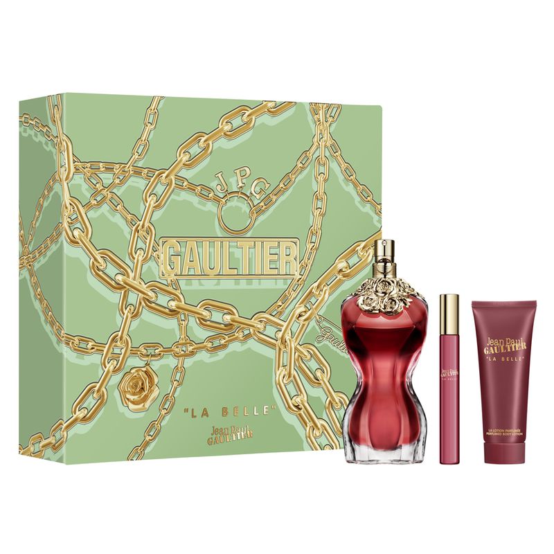 KIT-JPG-LA-BELLE-EDT-PERF-FEM-125ML-GEL-DE-BANHO-75ML-DEO-150ML---CX-CORRENTE