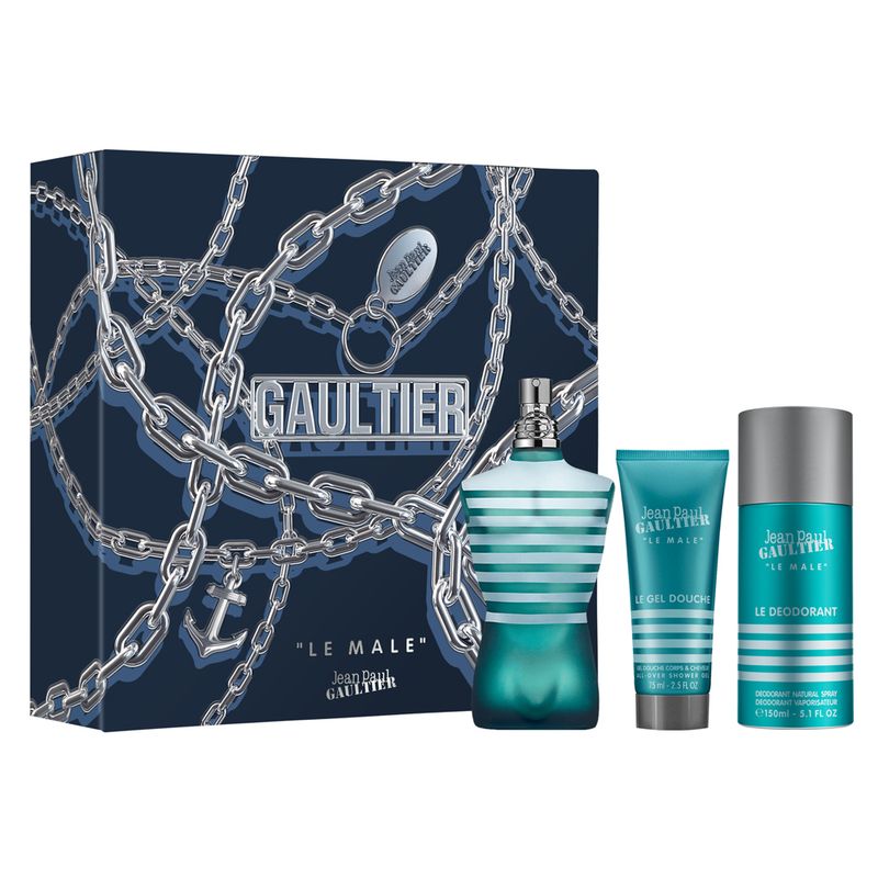 KIT-JPG-LE-MALE-EDT-PERF-MASC-125ML-GEL-DE-BANHO-75ML-DEO-150ML---CX-CORRENTE
