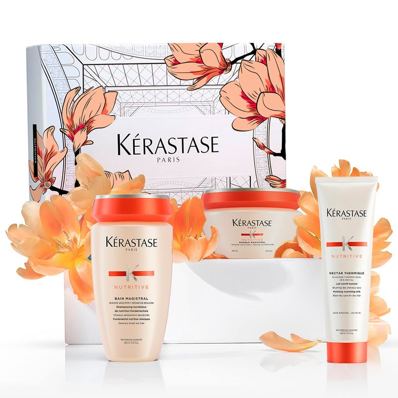 Kit-Kerastase-Nutritive---Shampoo-200-ml---Mascara-200-ml---Leave-in-150-ml-Caixa-Frasco