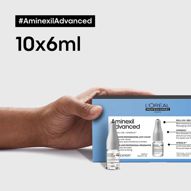 Caixa-de-Ampola-Antiqueda-L-Oreal-Professionnel-Serie-Expert-Aminexil-Advanced-10-x-6-ml-Frasco