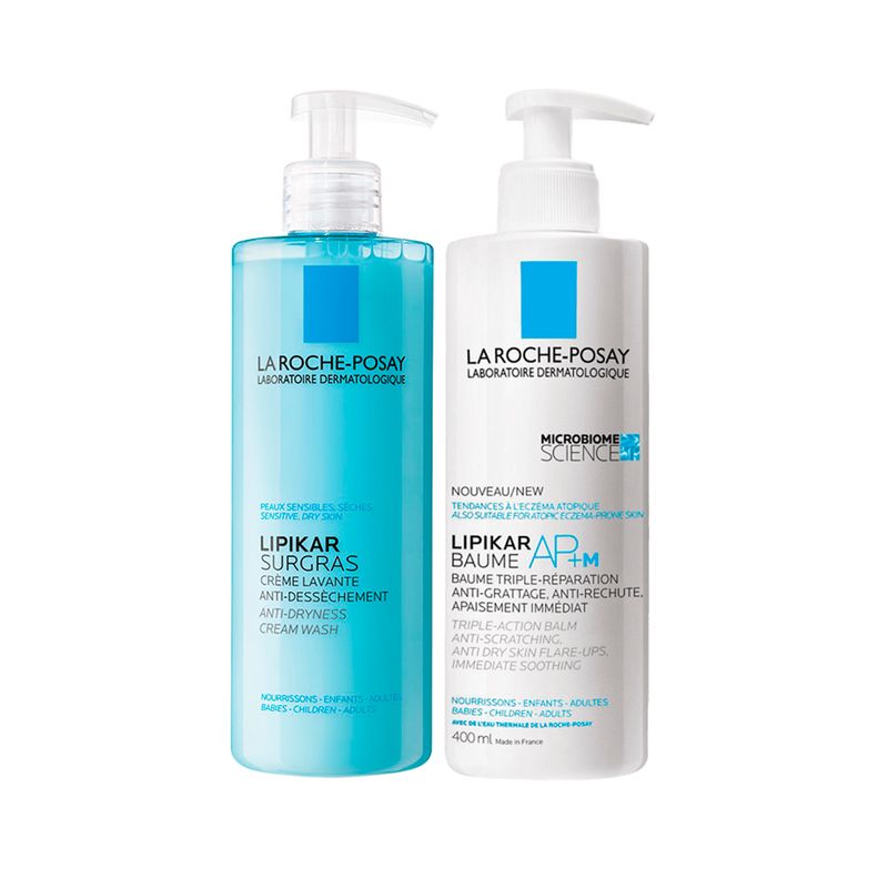 Kit-Corporal-La-Roche-Posay-Lipikar---Sabonete-Liquido-Corporal-400-ml---Creme-Hidratante-Corporal-400-ml-Vitrine