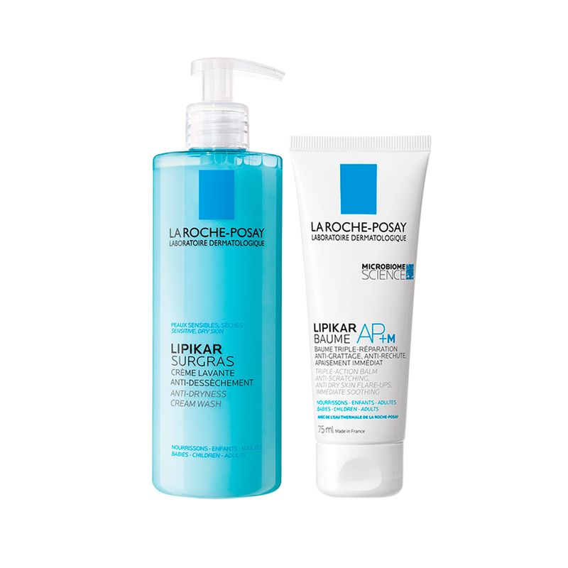 Kit-Corporal-La-Roche-Posay-Lipikar---Sabonete-Liquido-Corporal-400-ml---Creme-Hidratante-75ml-Vitrine