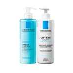 Kit-Corporal-La-Roche-Posay-Lipikar---Sabonete-Liquido-400-ml---Locao-Hidratante-Corporal-400-ml-Vitrine