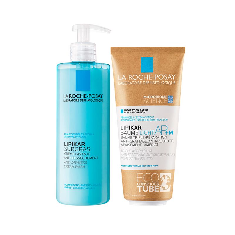 Kit-Corporal-La-Roche-Posay-Lipikar---Sabonete-Liquido-Corporal-400-ml---Creme-Hidratante-Corporal-200-ml-Vitrine