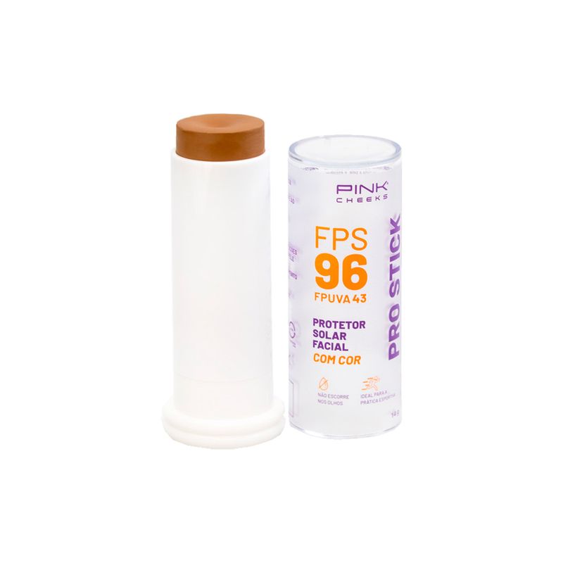 Protetor-Solar-Facial-com-Cor-Pink-Cheeks-Pro-Stick-FPS-96-FPUVA-43-Pro40-14-g-Vitrine